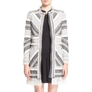 Rebecca Taylor Artisan Tweed Fringe Jacket
